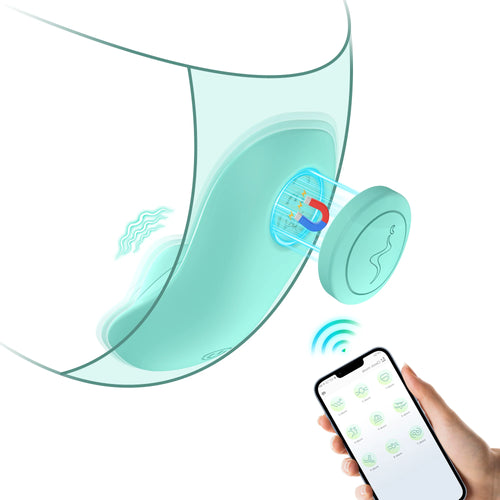 App-controlled wearable vibrator in soft silicone